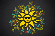 Cheerful Sun on a Black Background, a Seasonal Illustration by Countryside life (Thumbnail 4 of 8)