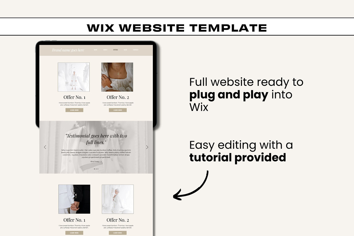 Wix Website - White Luxe, a Websites & App Template by Freedom Business Shop (Photo 3 of 11)