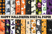Happy Halloween Digital Paper, a Pattern Graphic by Libby Wishes (Thumbnail 1 of 6)