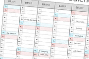 Calendar 2022 Planner Simple Style, a Stationery Template by WORAKAMON Design Studio (Thumbnail 2 of 5)