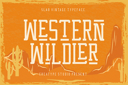 Western Wildler Slab Vintage, a Slab Serif Font by Creatype Studio