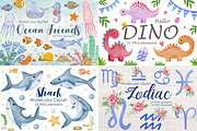 Watercolor Bundle 40 sets clipart., an Animal Illustration by Kira Konoshenko (Thumbnail 12 of 12)