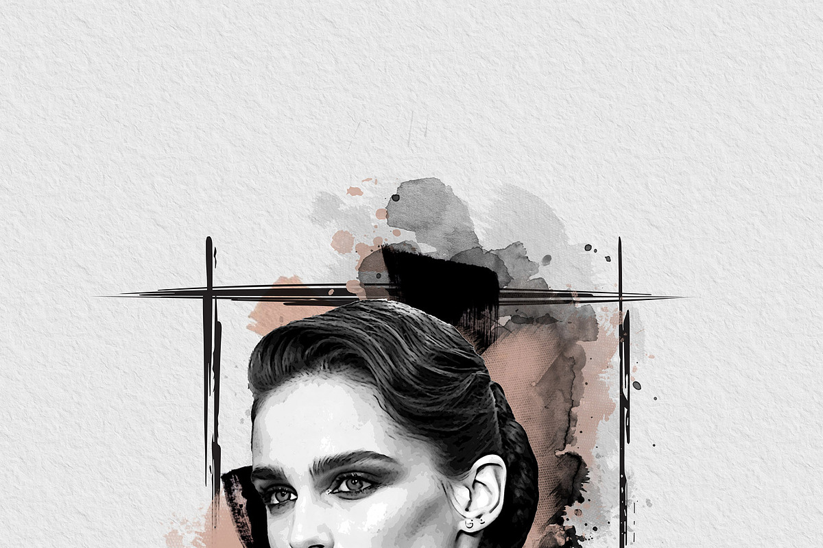 Watercolor Canvas Frame Art Effect, an Action Add-On by MRI STUDIO (Photo 16 of 34)