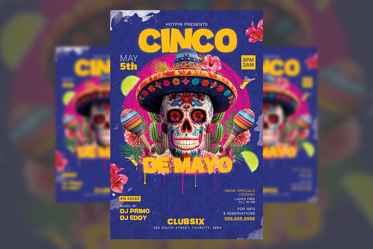 Cinco de Mayo Flyer Template, a Flyer Template by Hotpin (Photo 1 of 2)