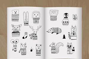 Christmas doodle set