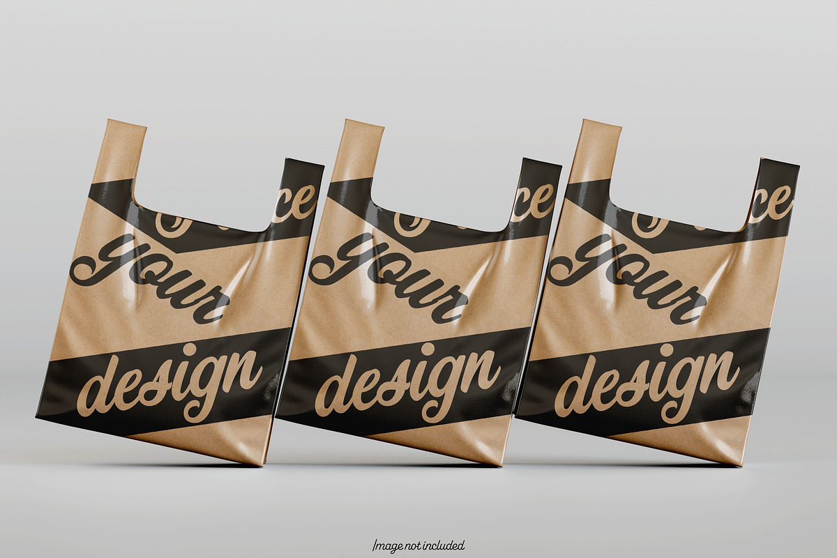 Brown Plastic bag mokcup bundles, a Packaging Mockup by Ambo Ampeng (Photo 15 of 19)