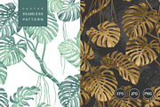 Monstera leaves pattern., a Pattern Graphic by Anna Smirnova (Thumbnail 1 of 8)