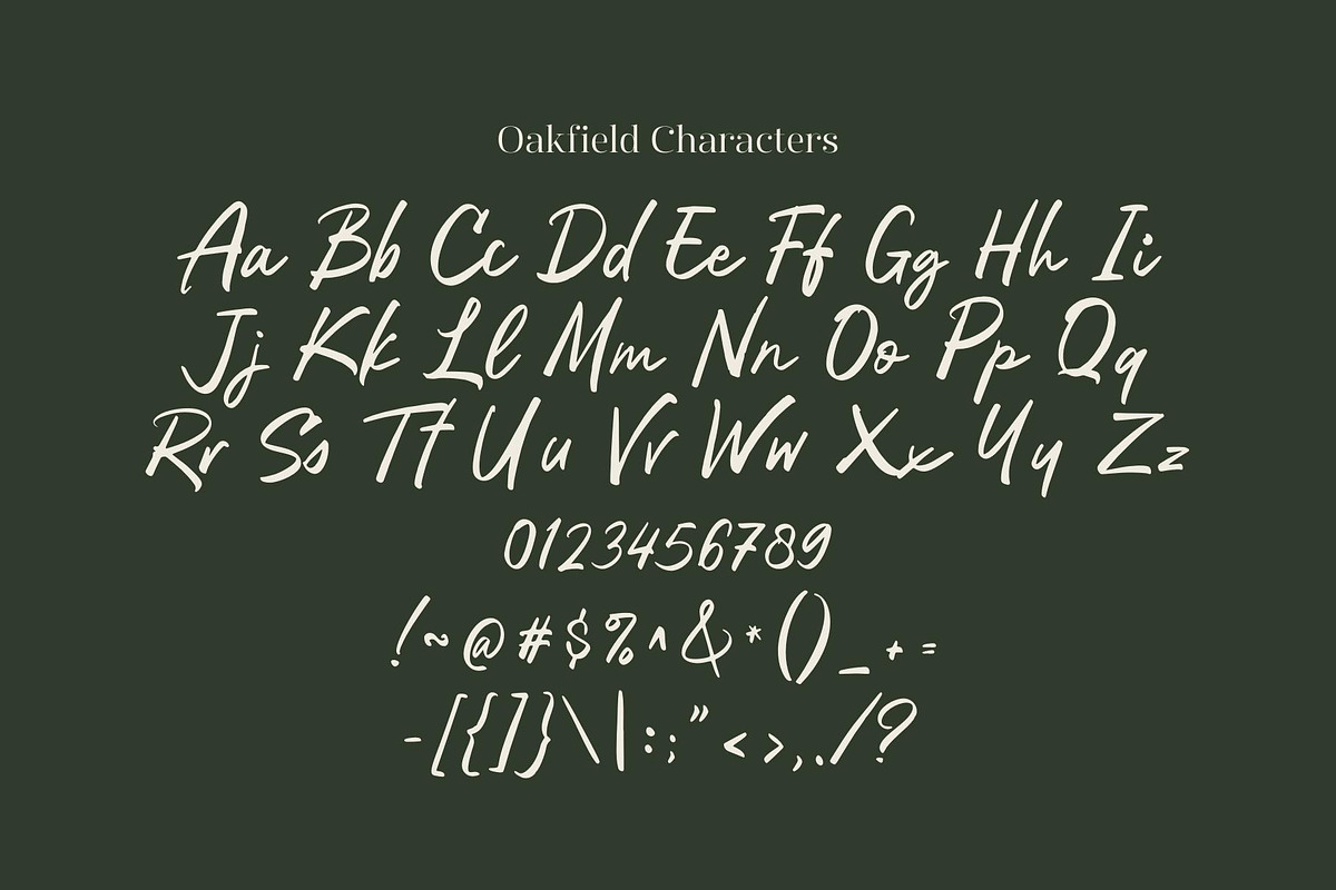 Oakfield Script, a Script Font by Xelo Graph (Photo 7 of 7)