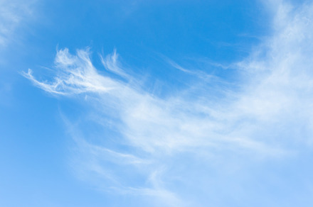 Sky blue background and white clouds, a Nature Photo by Shootdiem