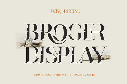 Broger Display, a Serif Font by Damelev