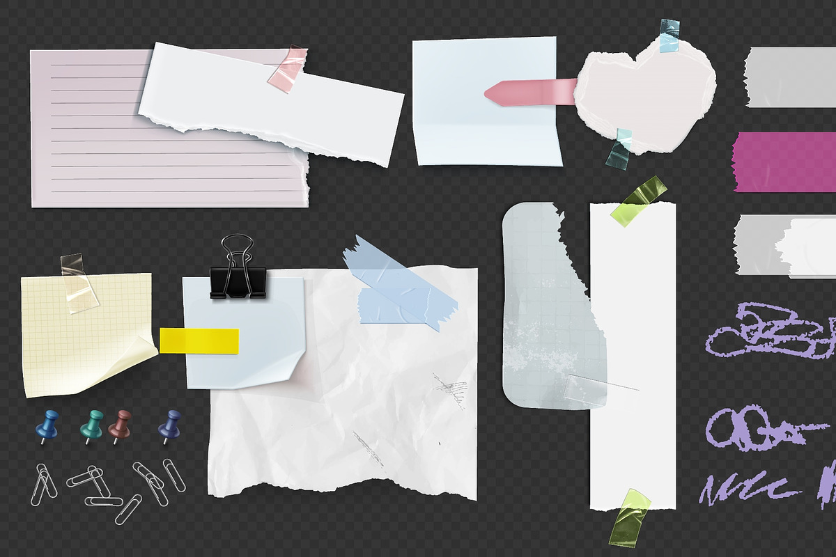 Realistic paper notes and memo, an Object Illustration by art PVP - market (Photo 3 of 3)