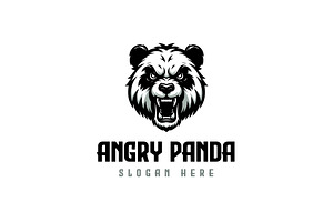 Angry Panda Logo, a Branding & Logo Template by Pixes