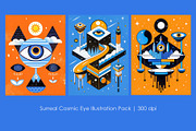 Surreal Cosmic Eye Illustration Pack, a Decorative Illustration by StockVerse Creative (Thumbnail 1 of 4)
