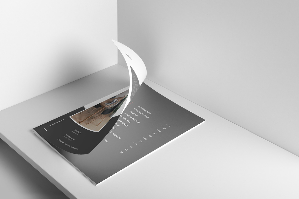 Project Proposal Template, a Brochure Template by DesignCrest (Photo 4 of 13)