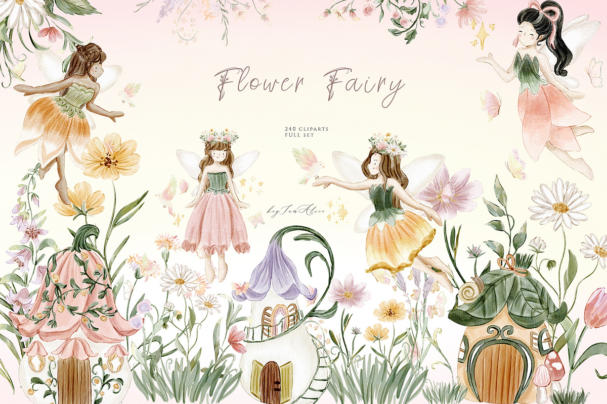 Flower Fairy, a Decorative Illustration by heyiamalice (Photo 1 of 15)