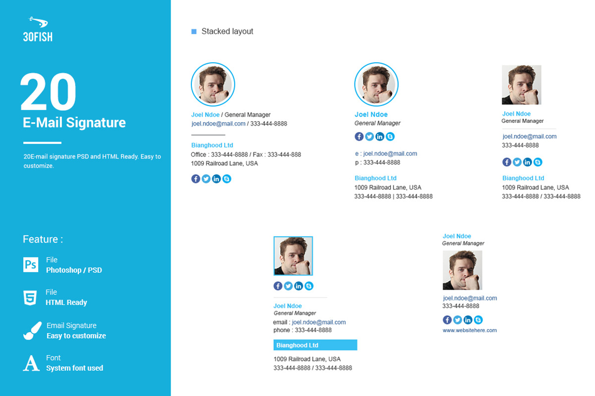 20 E-mail Signature, a Templates & Theme by thirtyfish (Photo 2 of 5)