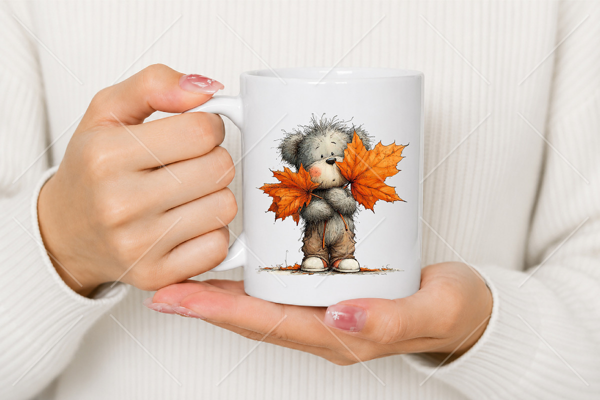 Whimsical Teddy Bear Fall Clipart, a Seasonal Illustration by Canvas Craft (Photo 5 of 10)