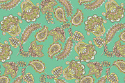 6 Asian Paisley seamless patterns, a Pattern Graphic by antalogiya (Thumbnail 5 of 7)