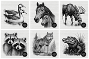 200+ Laser Burn Designs Bundle, an Animal Illustration by palmettosvg (Thumbnail 3 of 7)
