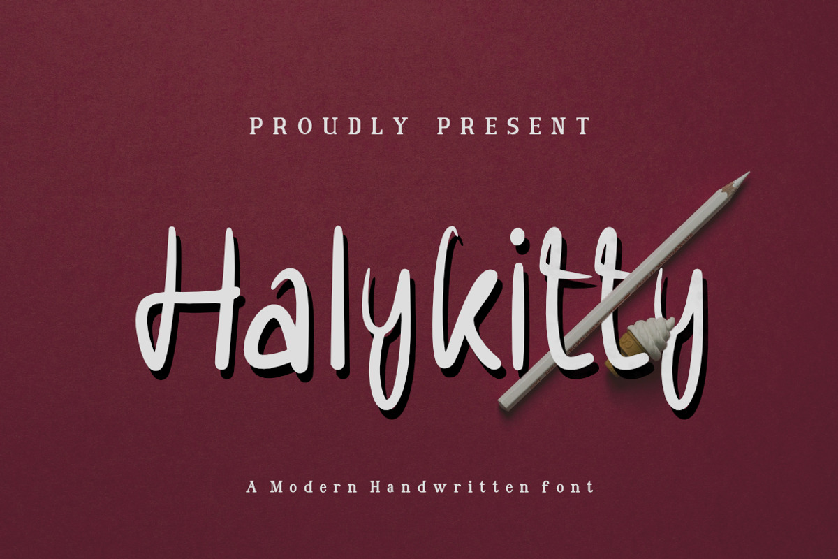 Halykitty, a Handwritten Font by Bayuktx (Photo 1 of 5)