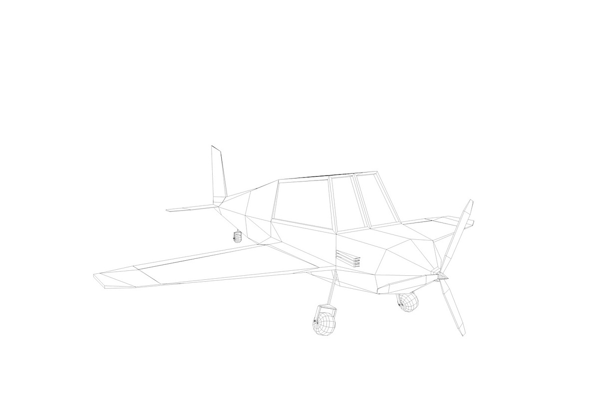 Low Poly Plane, a Cars & Vehicle 3D Model by Anton Moek (Photo 3 of 3)