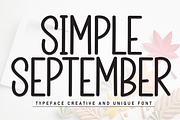 Simple September | Script Font, a Script Font by Scratchones (Thumbnail 1 of 8)