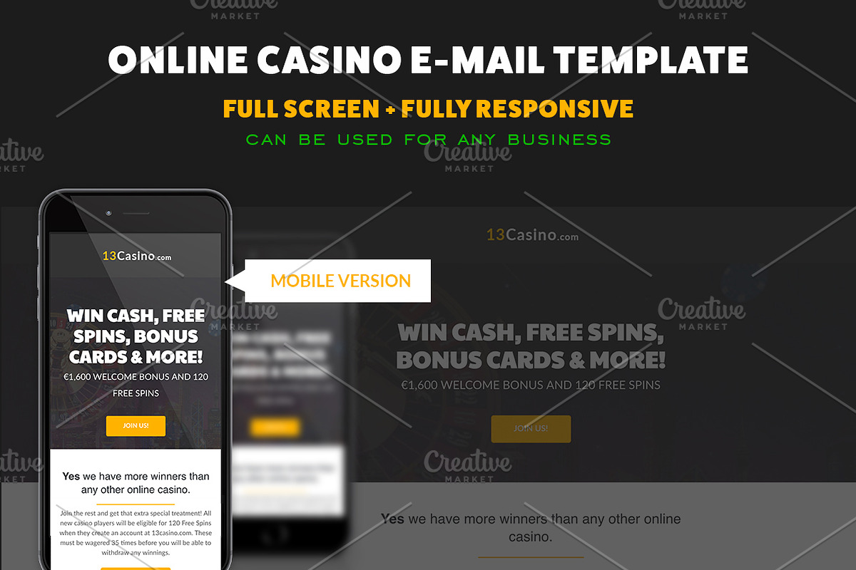 Casino e-Mail Template - Responsive, a HTML Template by Zlaws
