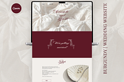 Wedding Website. Canva Template, a Landing Page Template by Summer Nightingale Art (Thumbnail 1 of 7)