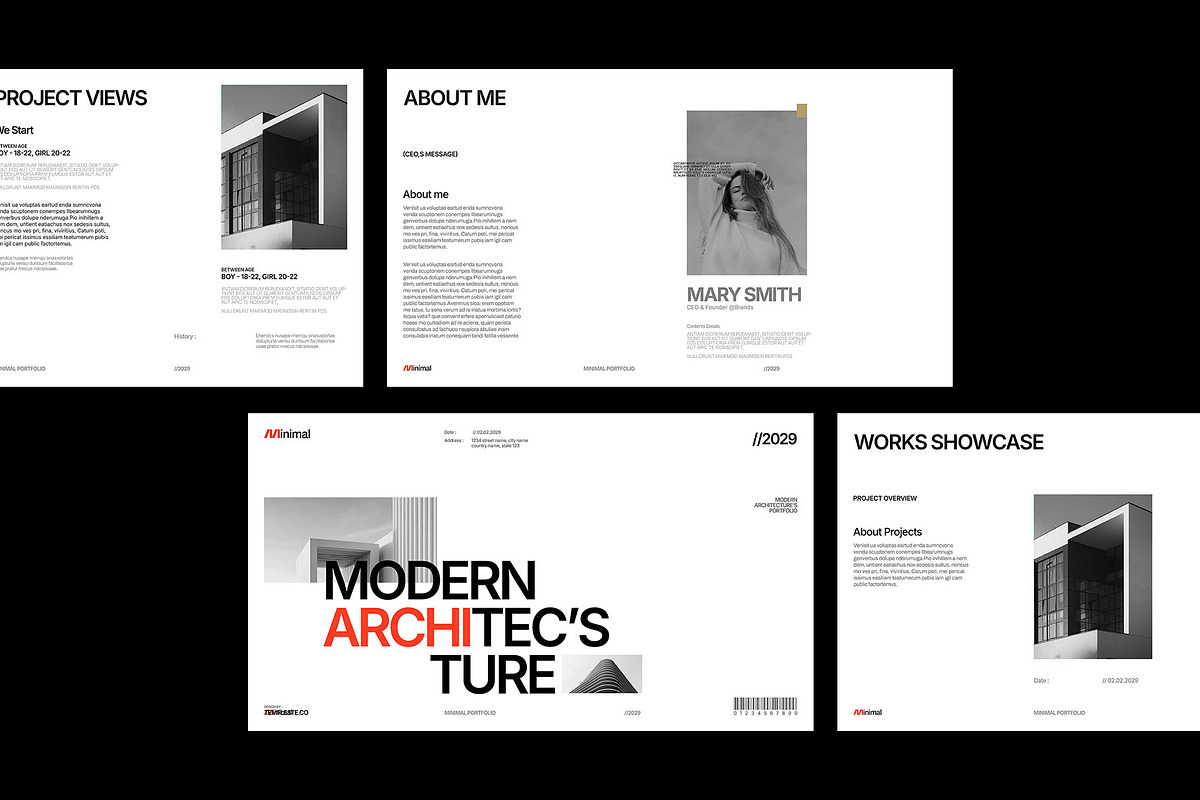 Modern Architecture Portfolio Design, a Presentation Template by Templeste (Photo 1 of 6)