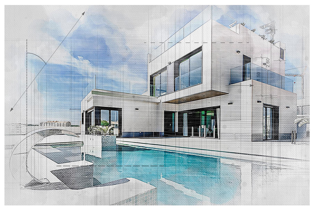 House Concept Sketch Art Effect, an Action Add-On by MRI STUDIO (Photo 25 of 29)