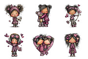 whimsical cupid valentine clipart, an Illustration by CreationArt (Thumbnail 4 of 5)