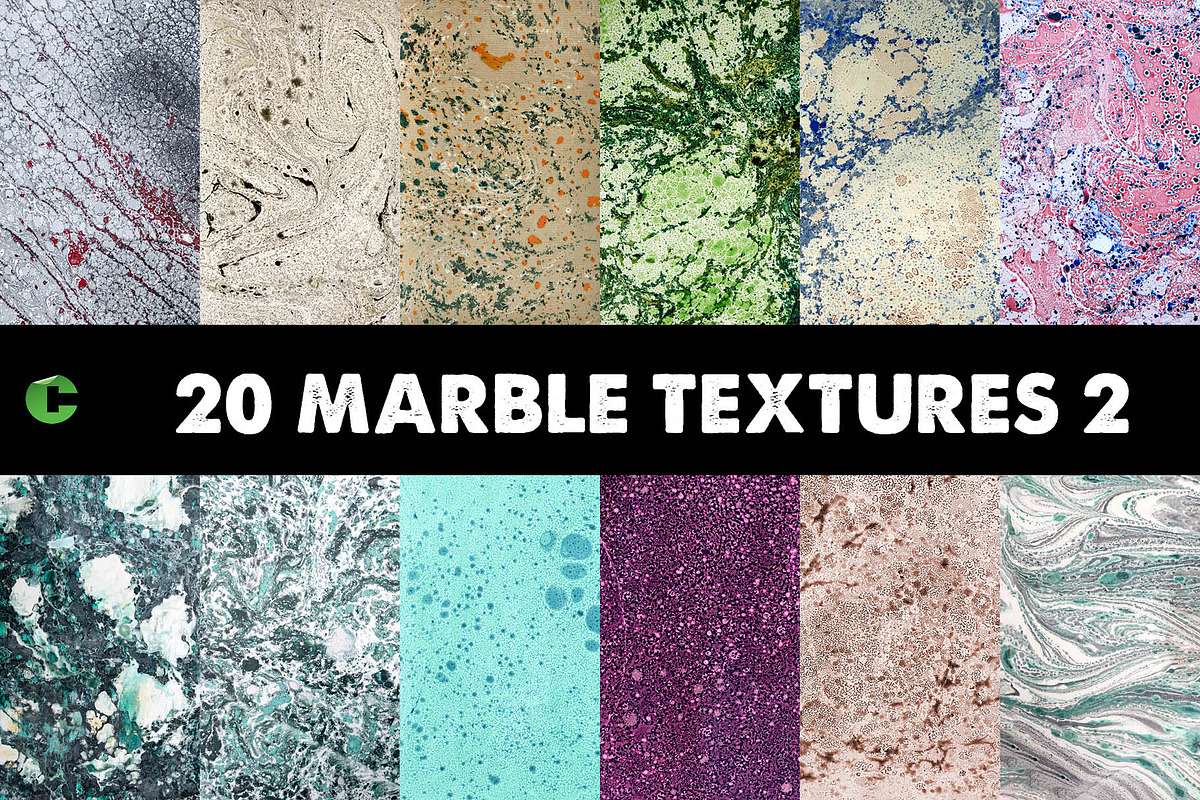 20 Marble Textures Pack 2, a Texture Graphic by Colatudo Store (Photo 1 of 7)