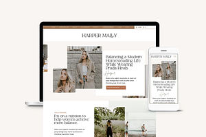 Influencer Showit Website Template, a Websites & App Template by Sugar Studios