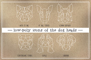 Low-poly icons of the dog heads, an Animal Illustration by RAINBOWIRMA (Thumbnail 2 of 2)
