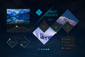 Neon Square UI Kit