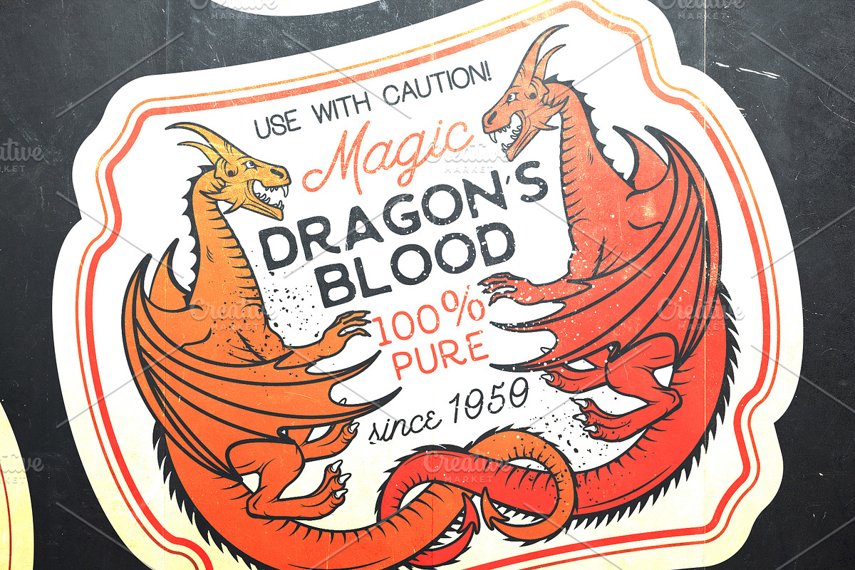 Halloween Bottle Labels, a Food Illustration by Moloko88 (Photo 4 of 7)