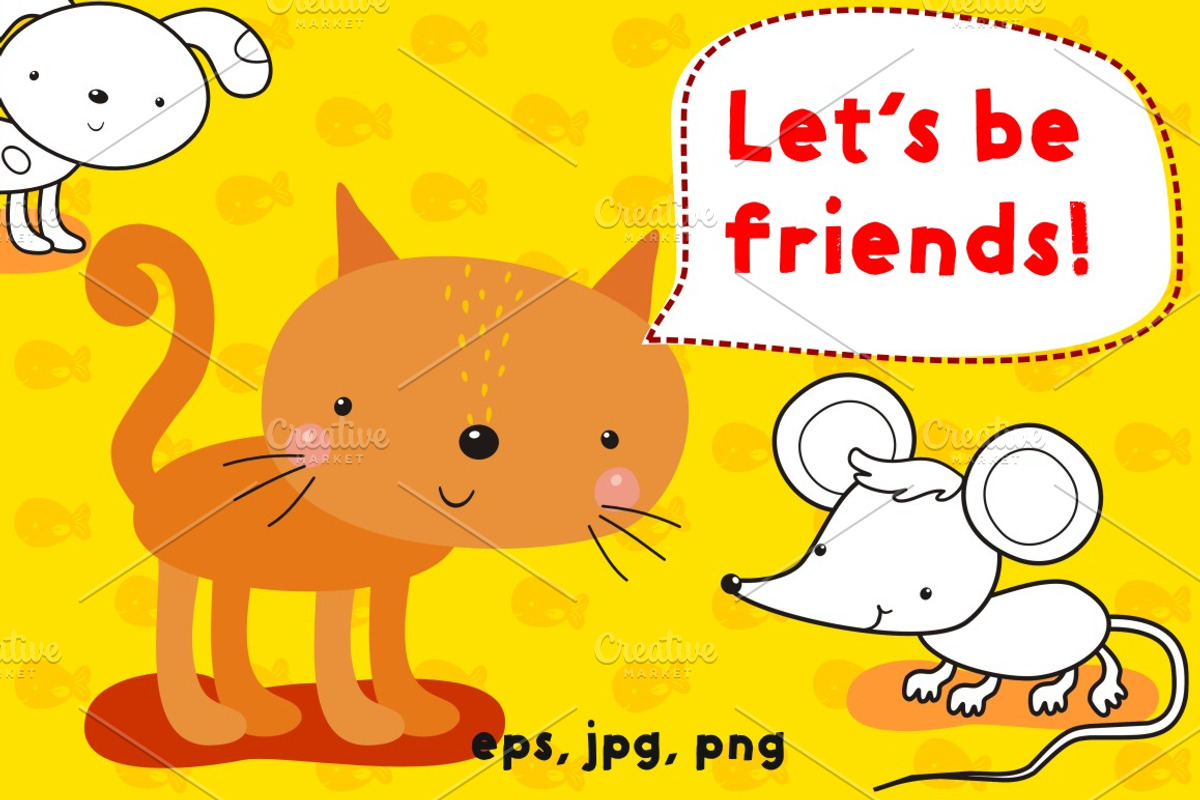 Set Let's be friends, a Work Illustration by Svetlana Loseva (Photo 1 of 8)