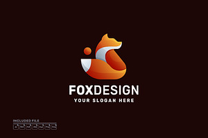 Fox Gradient Colorful Vector Logo, a Branding & Logo Template by yuanesei