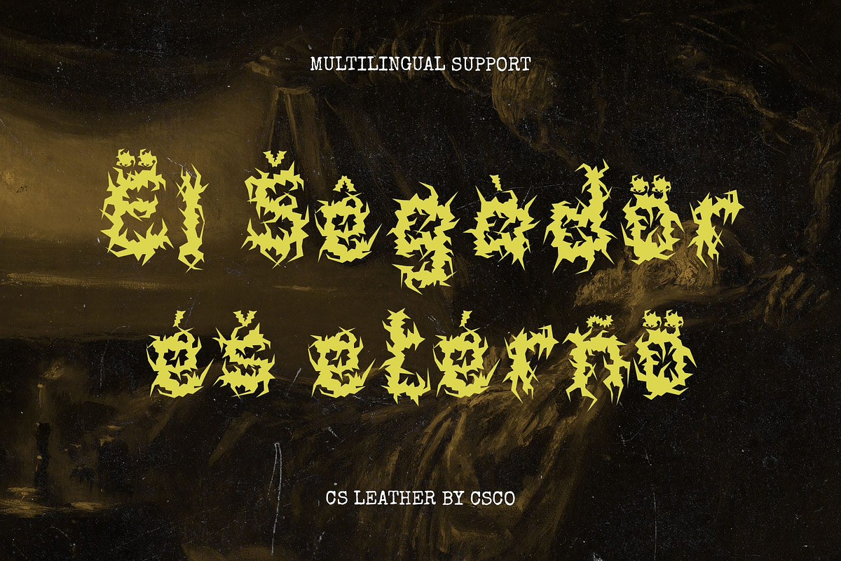 CS Leather – Black Metal Font, a Blackletter Font by Craft Supply Co. (Photo 7 of 8)