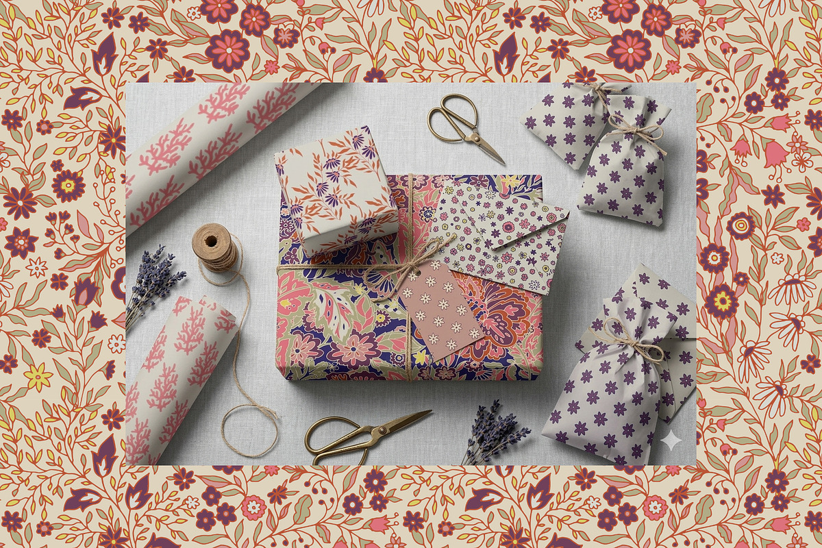 Vintage Floral Seamless Patterns, a Pattern Graphic by Sonulkaster (Photo 8 of 11)