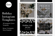 Holiday Instagram Templates, a Social Media Template by Joanna Lane Designs (Thumbnail 1 of 4)