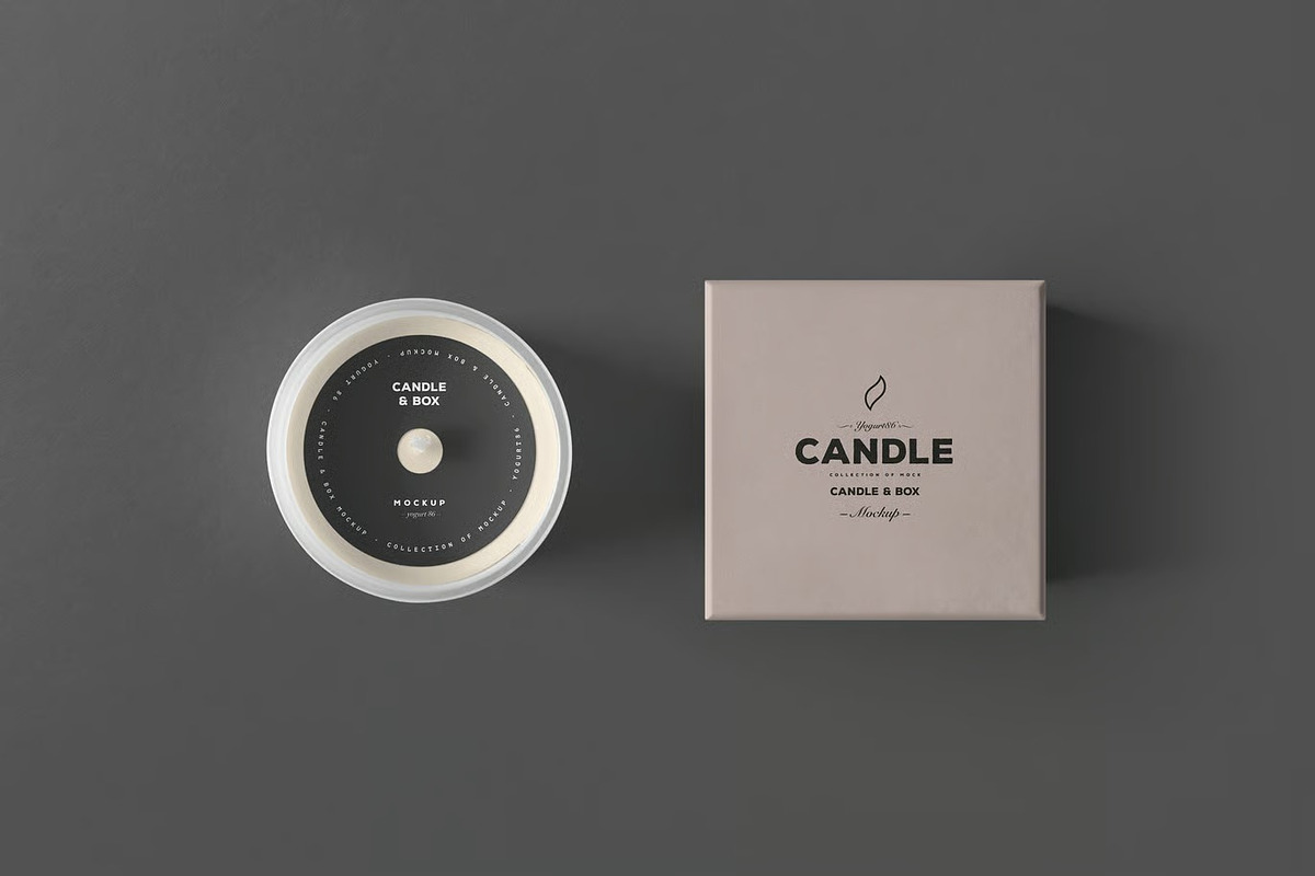 Candle & Box Mock-up, a Merchandise Mockup by zippypixelstudio (Photo 8 of 8)