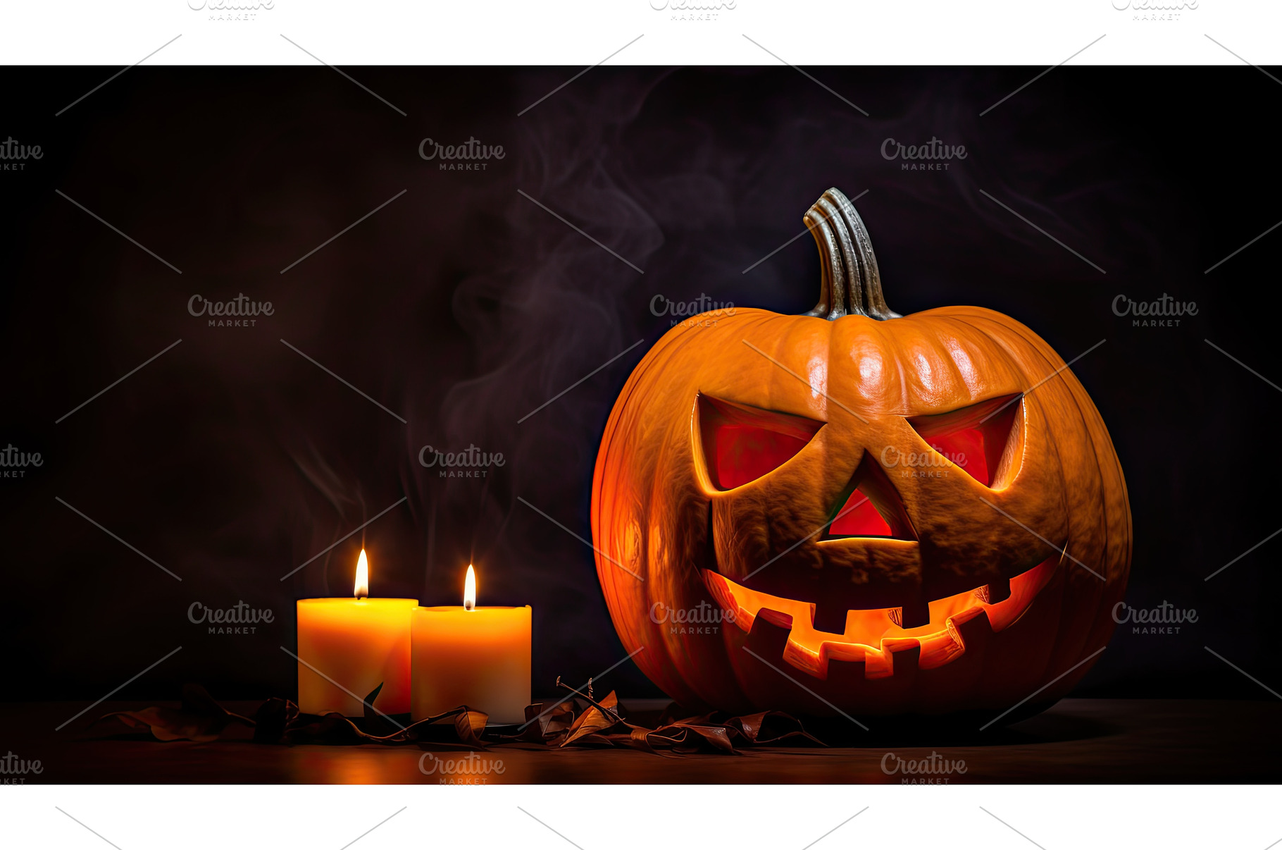 candle pumpkin dark background ai, a Background Photo by pikepicture