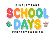 School Days – Playful Display Font, a Sans Serif Font by KiddoGlyphs Studio (Thumbnail 1 of 5)