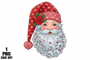 Whimsical Valentine Santa PNG, an Illustration by Daily.Designs