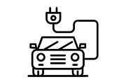 Electric Car Line Icon, an Icon by Pexelpy (Thumbnail 2 of 2)