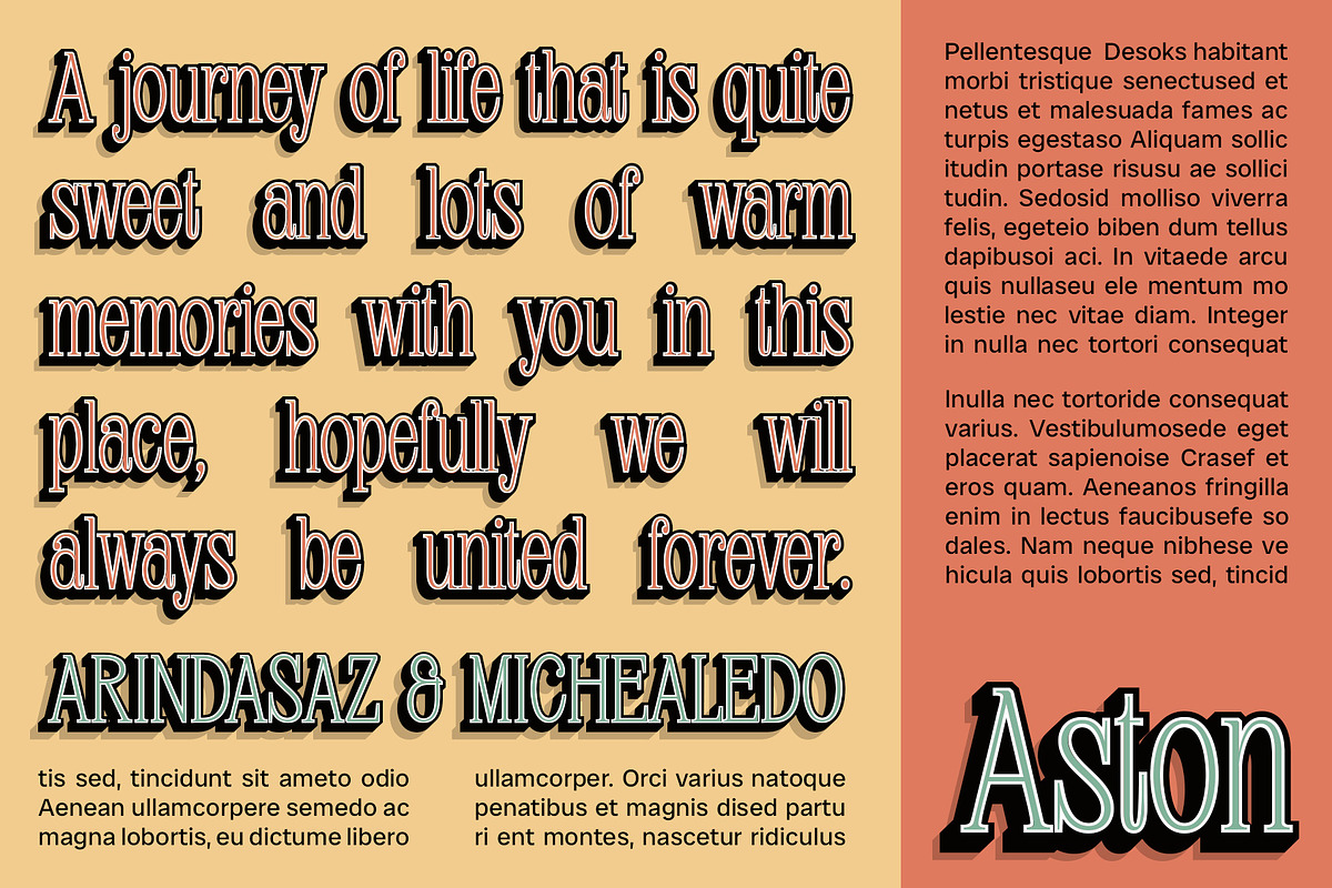 Avelion 3D, a Serif Font by Craft Supply Co. (Photo 4 of 8)