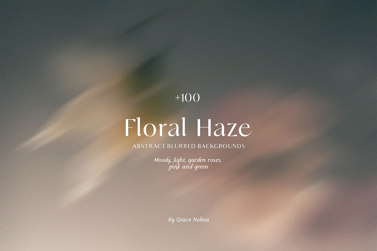Floral blurry background overlay set, a Background Graphic by Grace Noboa Illustrations (Photo 3 of 12)