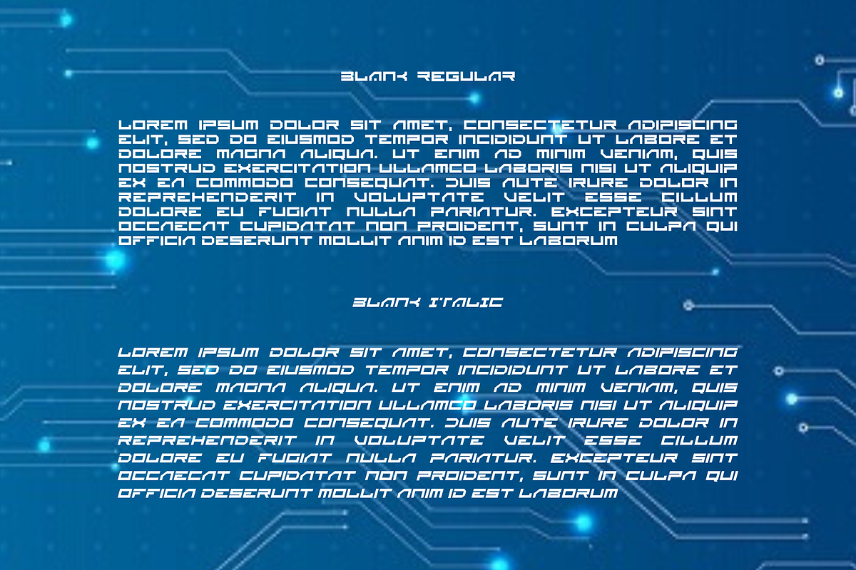 BLANK - Sci Fi Font ( 2 Font) preview 5