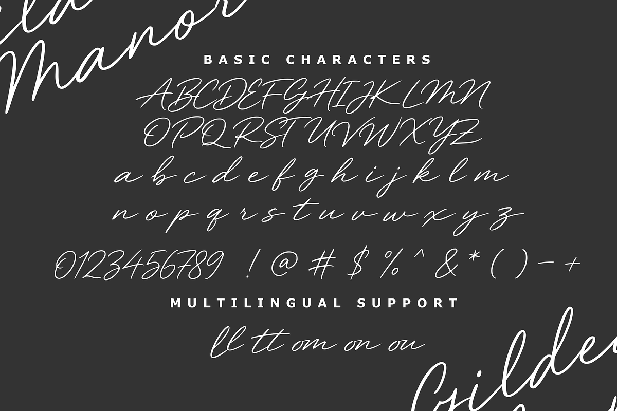 Gilded Manor - Script font, a Script Font by Majelis Art (Photo 6 of 7)